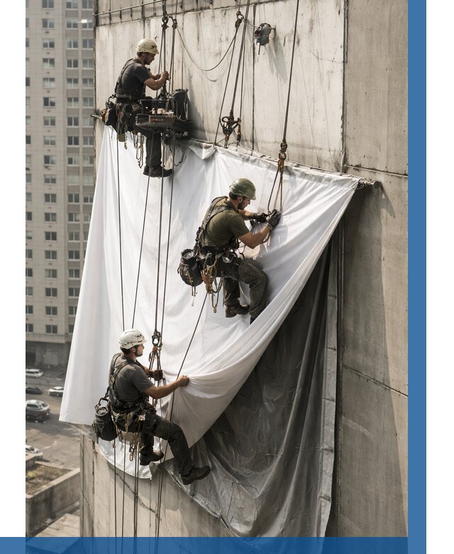 Замена баннерного полотна в Боровичах от 6775 р. | ВЫСОТНИК-Брв—заказать