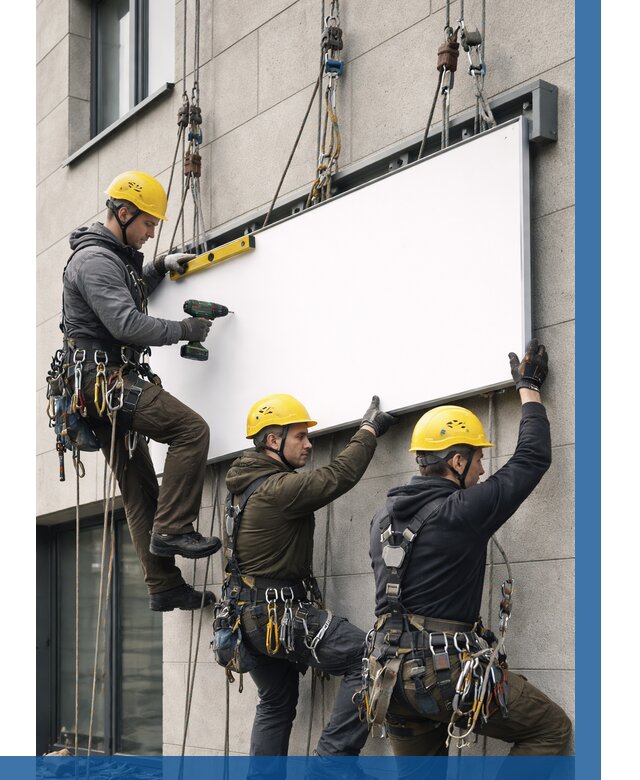 Монтаж рекламной вывески в Боровичах от 8338 р. | ВЫСОТНИК-Брв