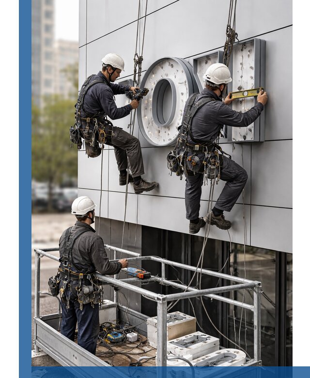 Профессиональный монтаж световых букв в Боровичах под ключ