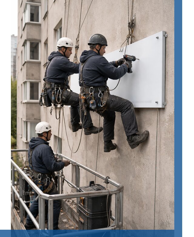 Монтаж табличек и указателей в Боровичах от 3648 р. | ВЫСОТНИК-Брв