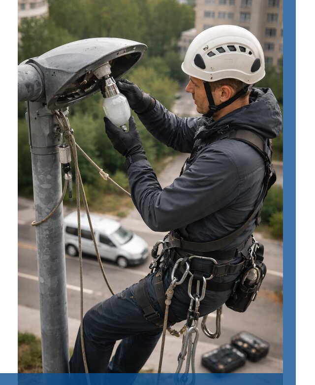 Замена ламп на высоте в Боровичах от 2606 р. | ВЫСОТНИК-Брв