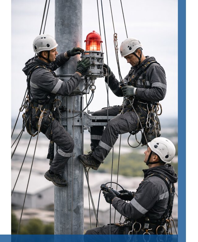 Монтаж заградительных огней в Боровичах от 8860 р. | ВЫСОТНИК-Брв