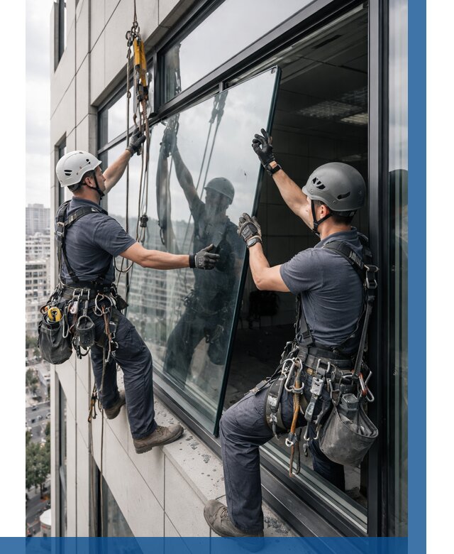 Замена стеклопакетов на высоте в Боровичах от 5733 р. | ВЫСОТНИК-Брв