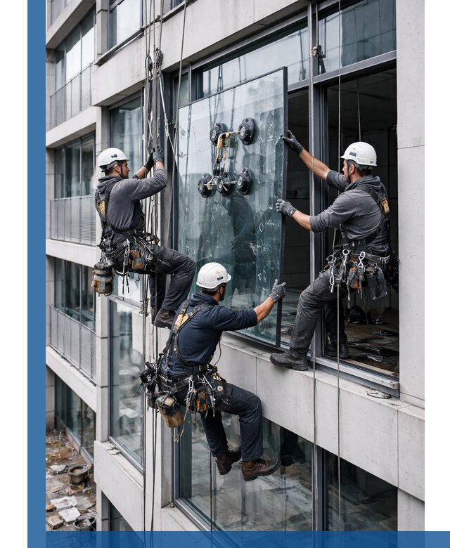Фасадное остекление и монтаж витражей зданий в Боровичах под ключ