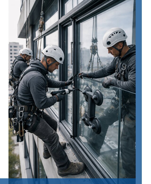 Витражное остекление зданий в Боровичах от 3648 р. | ВЫСОТНИК-Брв