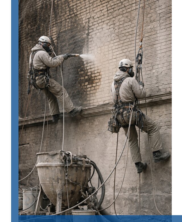 Пескоструйная очистка фасадов в Боровичах профессионально