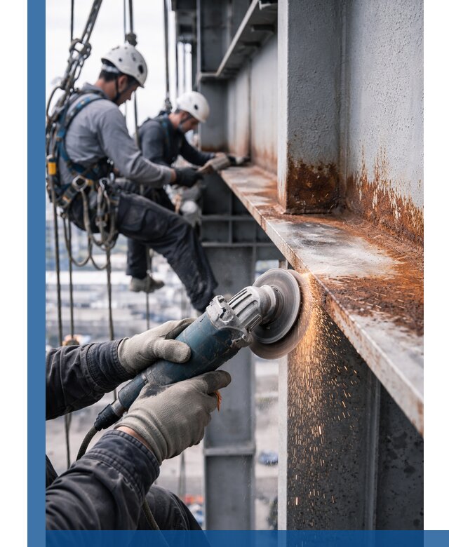 Зачистка металла от ржавчины и подготовка поверхностей в Боровичах