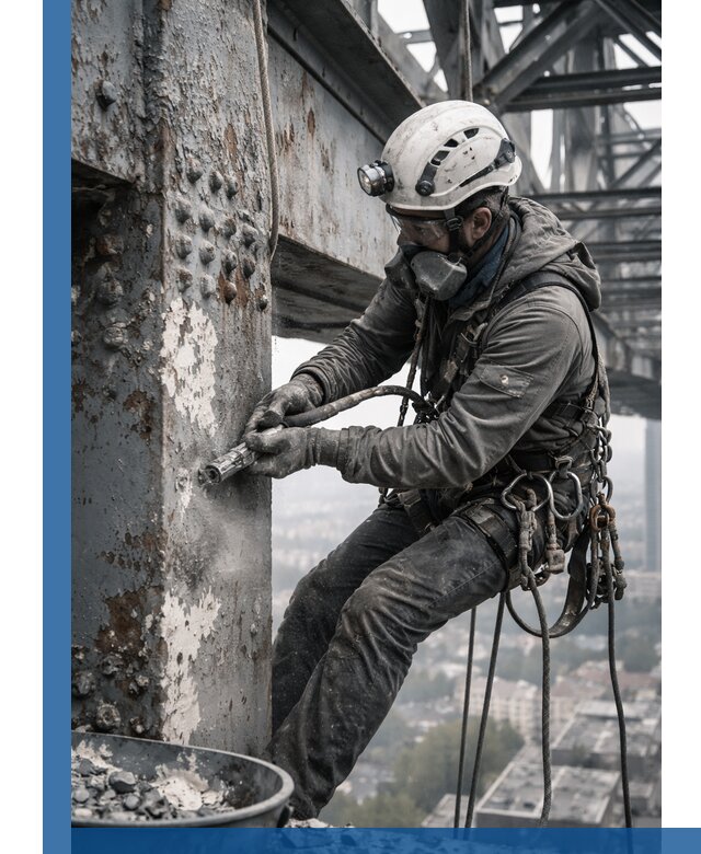 Удаление старой краски с металлических конструкций в Боровичах