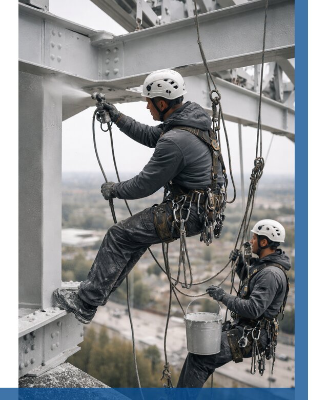 Покраска металлоконструкций на высоте в Боровичах 365 р |ВЫСОТНИК-Брв