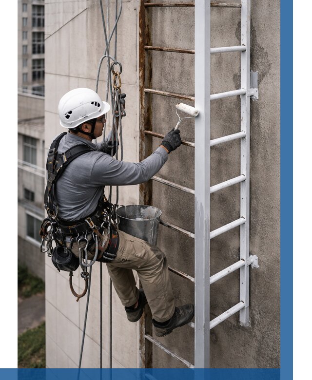 Покраска пожарных лестниц в Боровичах от 4690 р. | ВЫСОТНИК-Брв