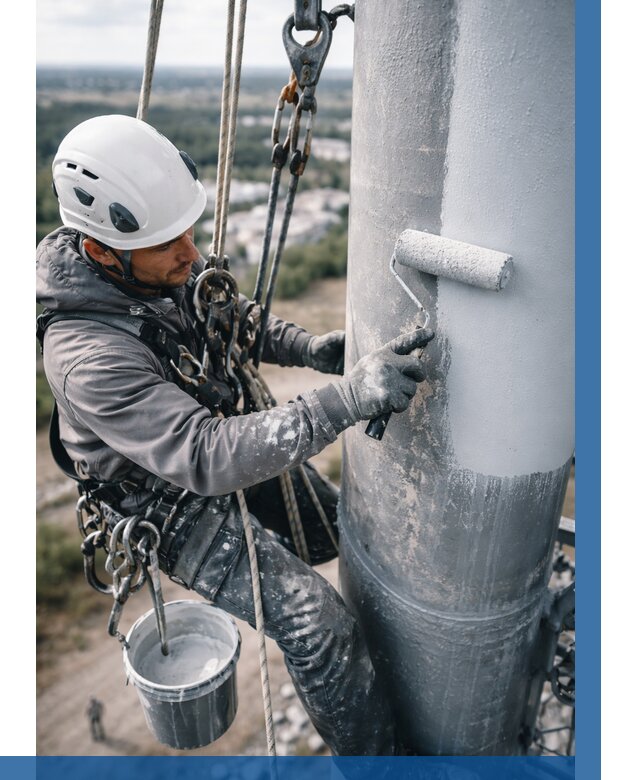 Покраска мачт связи под ключ в Боровичах от 886 р. | ВЫСОТНИК-Брв