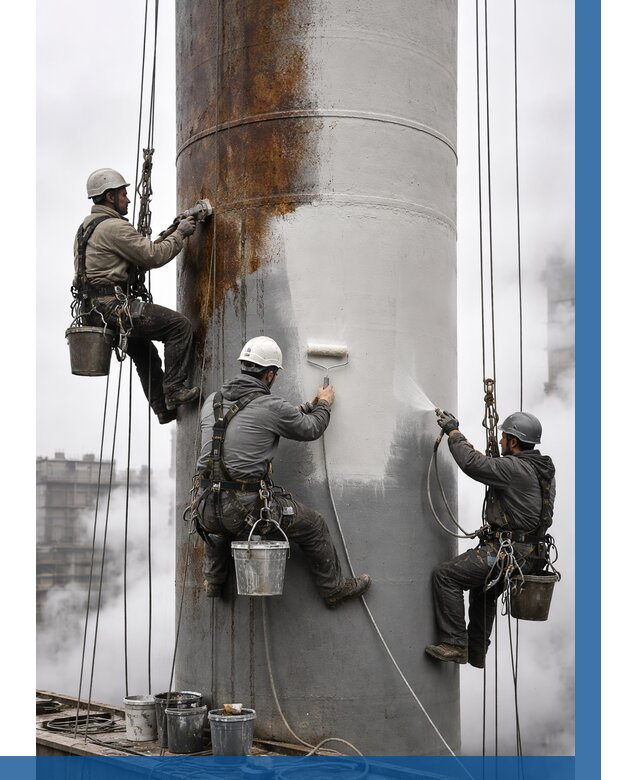 Покраска дымовых труб в Боровичах от 8860 р. | ВЫСОТНИК-Брв