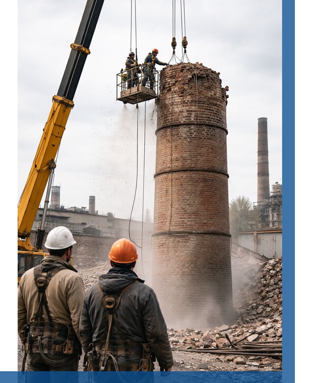 Демонтаж дымовой трубы в Боровичах от 93807 р. | ВЫСОТНИК-Брв, смета