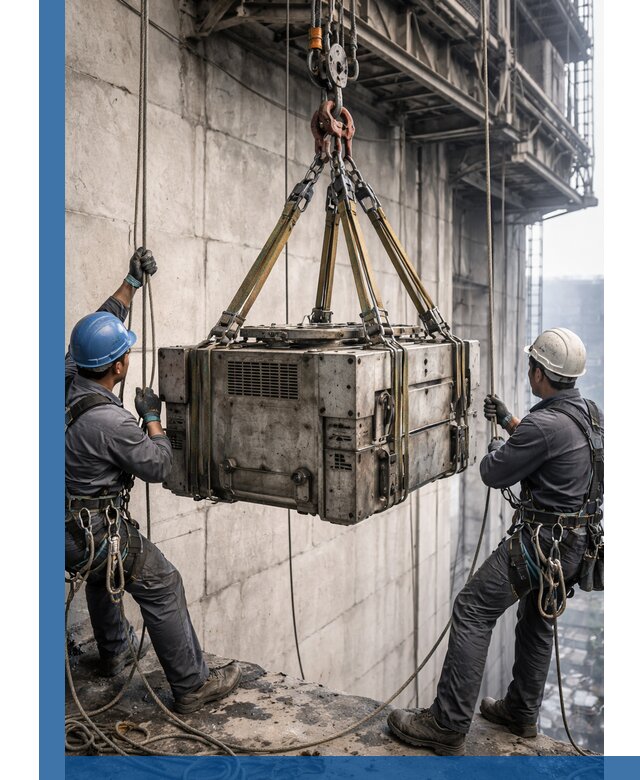 Такелажные работы на высоте, подъем и монтаж грузов в Боровичах