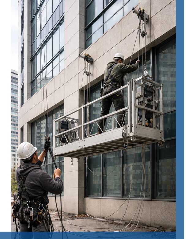 Монтаж и подъем фасадной люльки в Боровичах от 12508 р. | ВЫСОТНИК-Брв