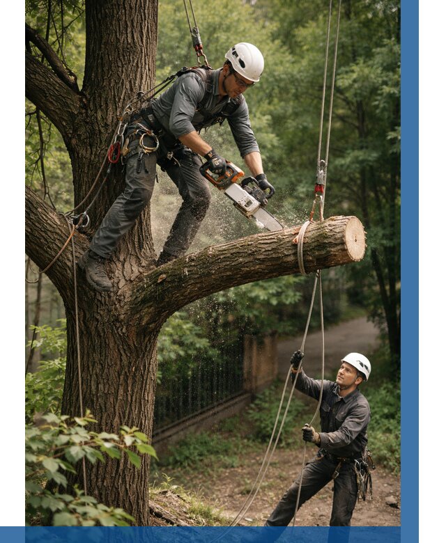 Спил деревьев альпинистами в Боровичах от 8338 р. | ВЫСОТНИК-Брв