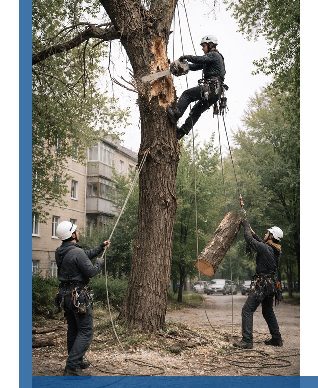 Срочное удаление аварийных деревьев в Боровичах с гарантией безопасности