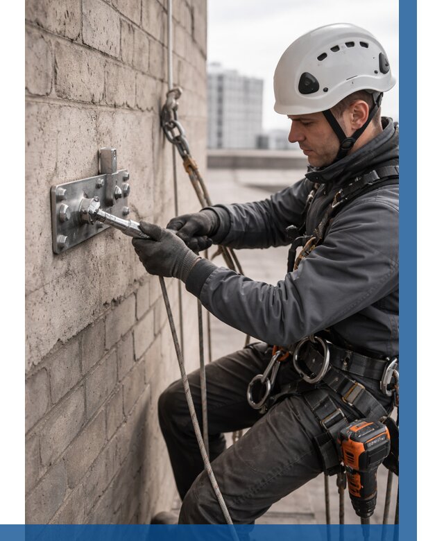 Установка анкерных точек в Боровичах от 3648 р. | ВЫСОТНИК-Брв