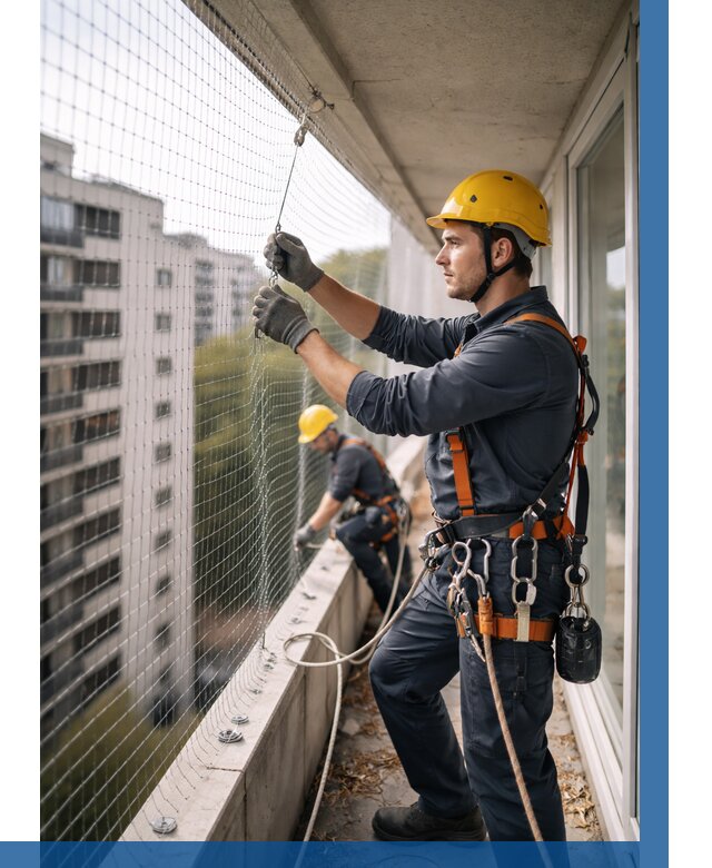 Монтаж сетки от птиц в Боровичах от 4690 р. | ВЫСОТНИК-Брв