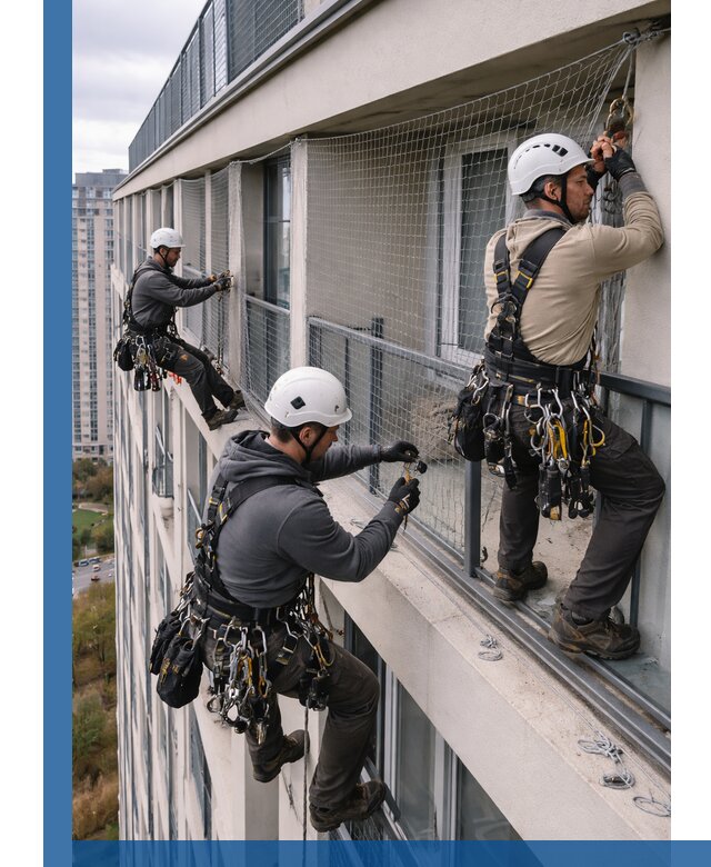 Профессиональный монтаж защитной сетки от птиц в Боровичах